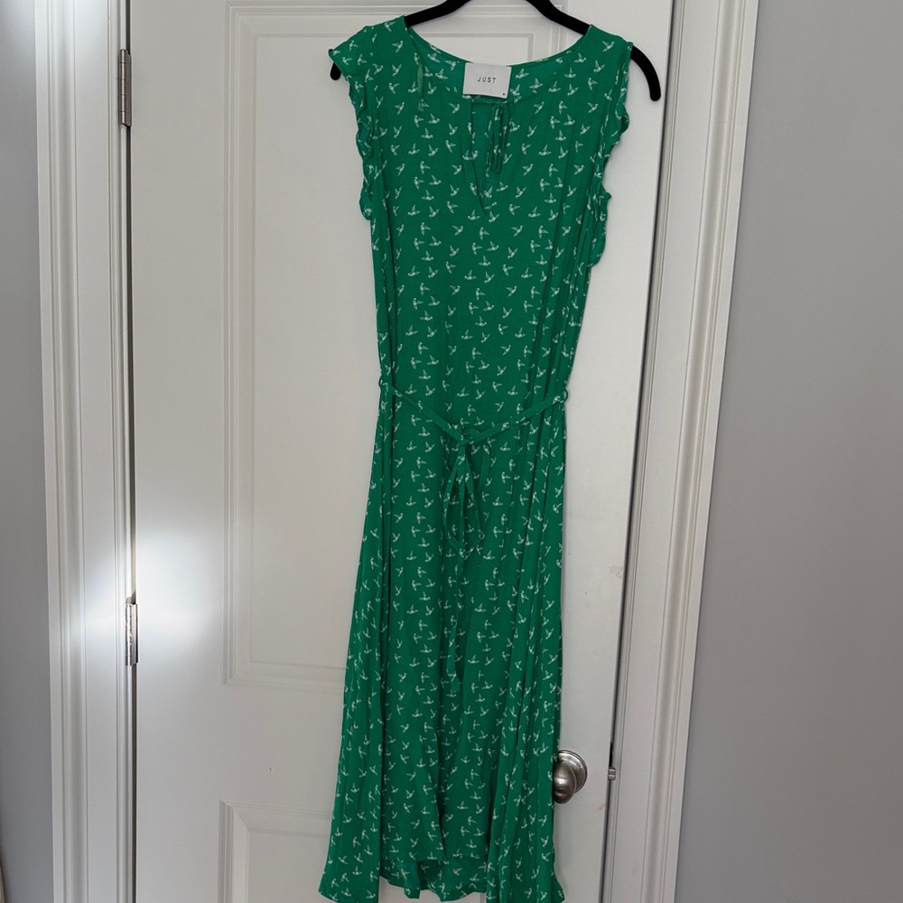 Vici Emerald Floral Midi Dress